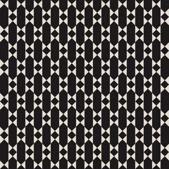 Seamless black and white geometric square triangle pattern. Graphical illustration for a unique wall decor, textiles and interior design.