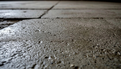 Close up unset wet cement 