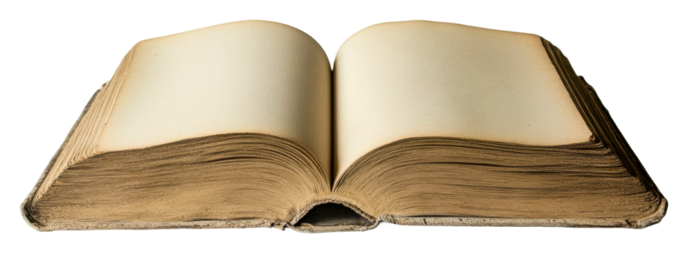 Exploring ancient knowledge library open book calm setting perspective isolated on transparent background - Powered by Adobe