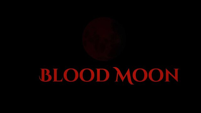 A dramatic animation of a blood moon eclipse featuring a glowing red lunar surface against a black background. Perfect for astronomy projects, science videos, space presentations, or cinematic intros 