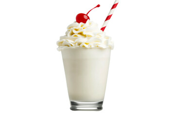 Indulging in delicious milkshake desserts at home cozy indoor treats isolated on transparent background