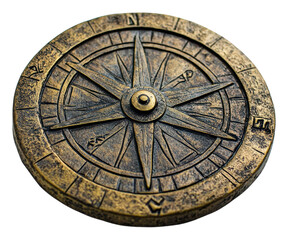 Obraz premium Exploring Navigation Tools Vintage Compass Still Life Indoor isolated on transparent background