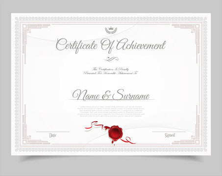 Certificate Template Business Training Achievement with elegant certificate awards template