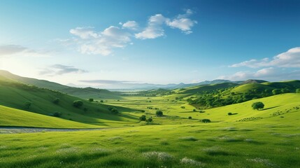 A photo of a serene countryside landscape