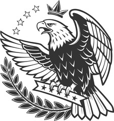  American Eagle silhouette vector