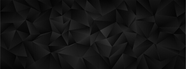 Fototapeta premium Abstract geometric chaos design featuring dark low poly triangular pattern for modern backgrounds.