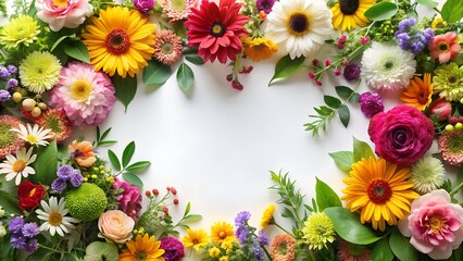 spring flowers border