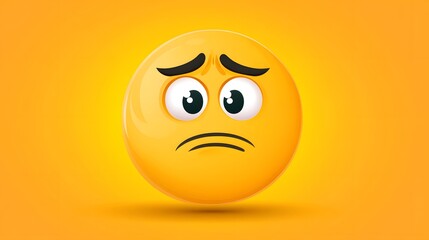 Fototapeta premium Detailed Queasy Face Emoji Cartoon Vector Illustration for Graphic Design