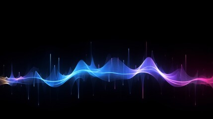 Fototapeta premium Abstract Digital Sound Wave – Vibrant Audio Waveform Illustration