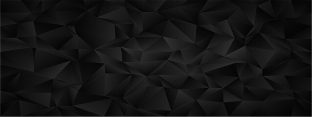 Abstract geometric pattern with dark low poly triangle shapes for modern design and background art.