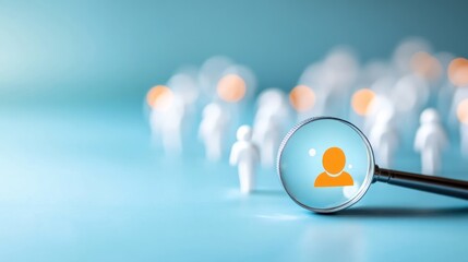 Focus on unique talent magnifying glass