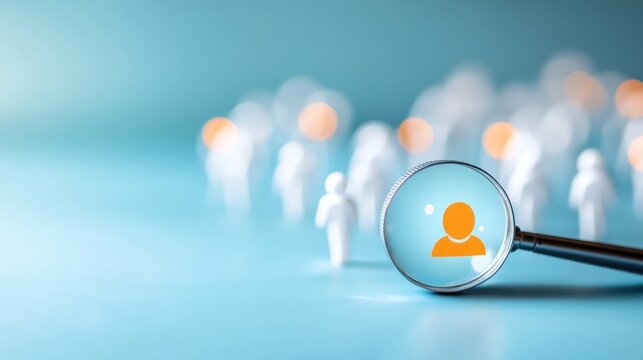 Focus on unique talent magnifying glass