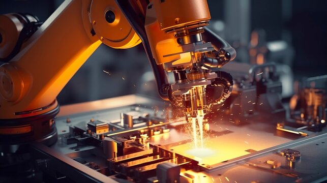 Robotic arm soldering electronic components