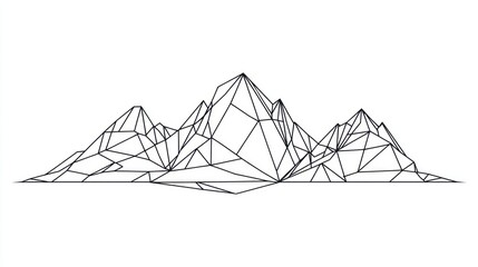 Abstract Polygonal Mountain Range