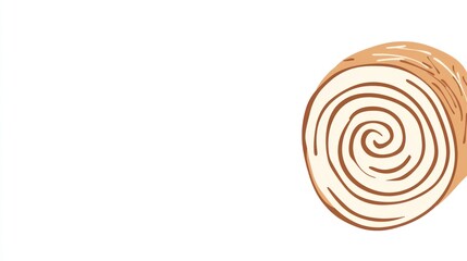 Spiral Rolled Pastry Isolated