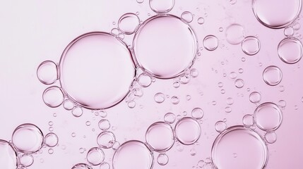 Translucent bubbles clustering in soft pink hues, forming ethereal pattern with varying sizes and delicate iridescent sheen