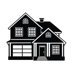 house on white background