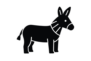 Obraz premium donkey vector icon