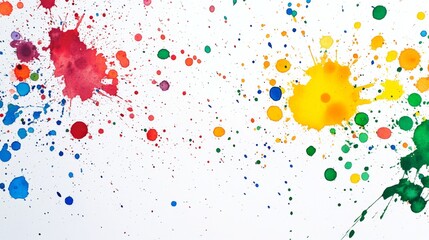 colored blots on the white background 