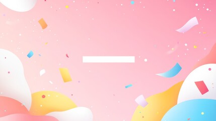  Colorful Birthday Invitation Template – Modern Geometric Design on Pink Background