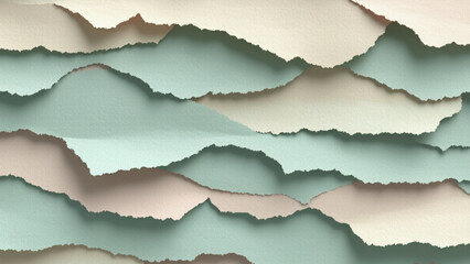 Fototapeta premium Paper Tear Pattern in Soft Pastel Shades