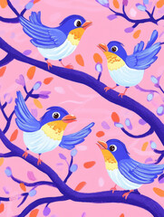 Bird pattern, generative AI