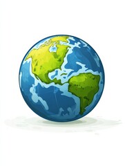 Naklejka premium the Earth globe in green and blue