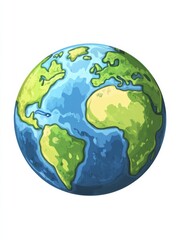Fototapeta premium the Earth globe in green and blue