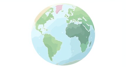 Obraz premium the Earth globe in green and blue