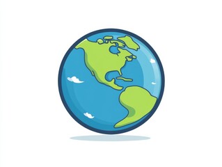 Obraz premium the Earth globe in blue and green