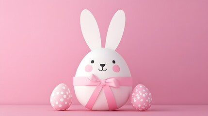 Obraz premium Easter Bunny Paper Gift Egg Wrapping DIY Idea for Creative Holiday Presentations