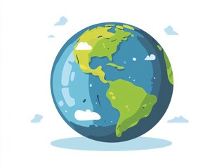 Naklejka premium the Earth globe in blue and green