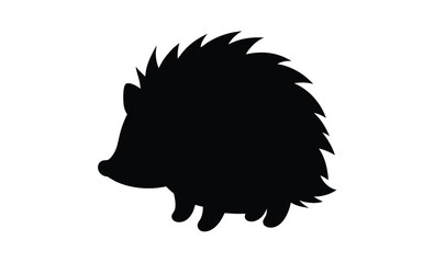 Hedgehog icon vector art silhouette, Hedgehog line art vector, Hedgehog outline icon