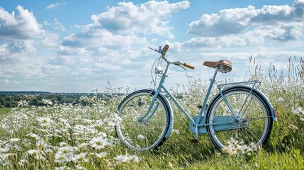 Fototapeta premium A Vintage Summer Journey Through a Blooming Meadow.
