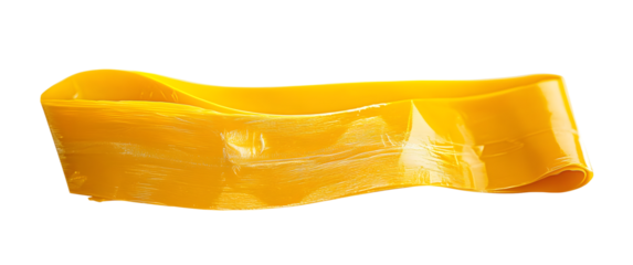 yellow tape on white background isolated