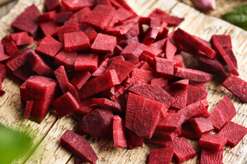 Sliced red beet - preparation of fermented kvass