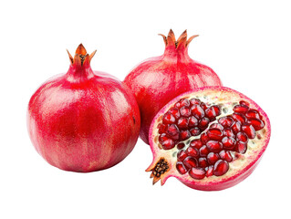 Isolated Pomegranates