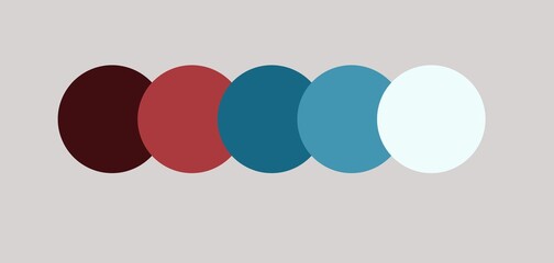 Circle shape set of  colour palette 