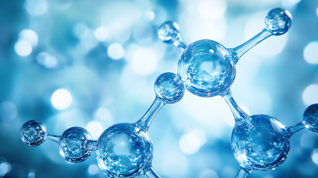 Transparent molecule, peptide structure, biotechnology, cosmetic science, nanotechnology, molecular research, chemistry, skincare innovation, anti-aging formula