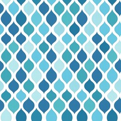 Fototapeta premium seamless Intricate blue and white geometric pattern forming a captivating visual experience in contemporary design elements