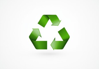 Obraz premium Green Recycling Symbol Logo 
