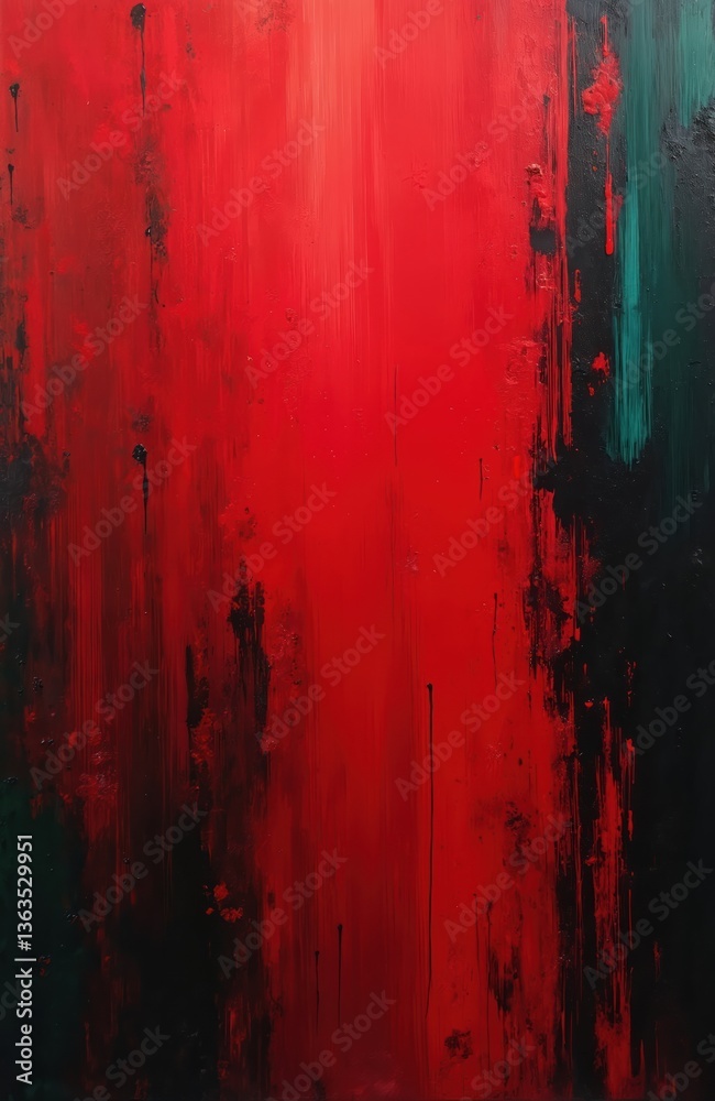 Poster abstract red black art background. textured design with vertical brushstrokes, creating dramatic vis