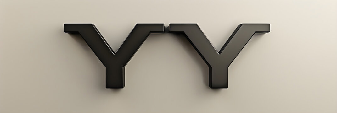 Graphic Representation of the 'YY' Symbol signifying 'Year' in Digital Interfaces