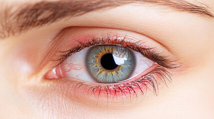 Fototapeta premium close up of female eye.. conjunctivitis eye