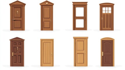 Eight wooden door designs; interior, exterior, home improvement