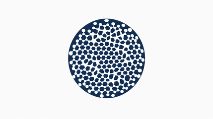 Abstract Geometric Circle with Connected Dots and Shapes Modern Design Element for Creative Pr