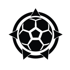 Obraz premium Editable Soccer ball with motion arrows icon Vector illustration