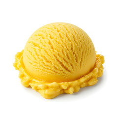 Delicious Scoop of Creamy Yellow Ice Cream