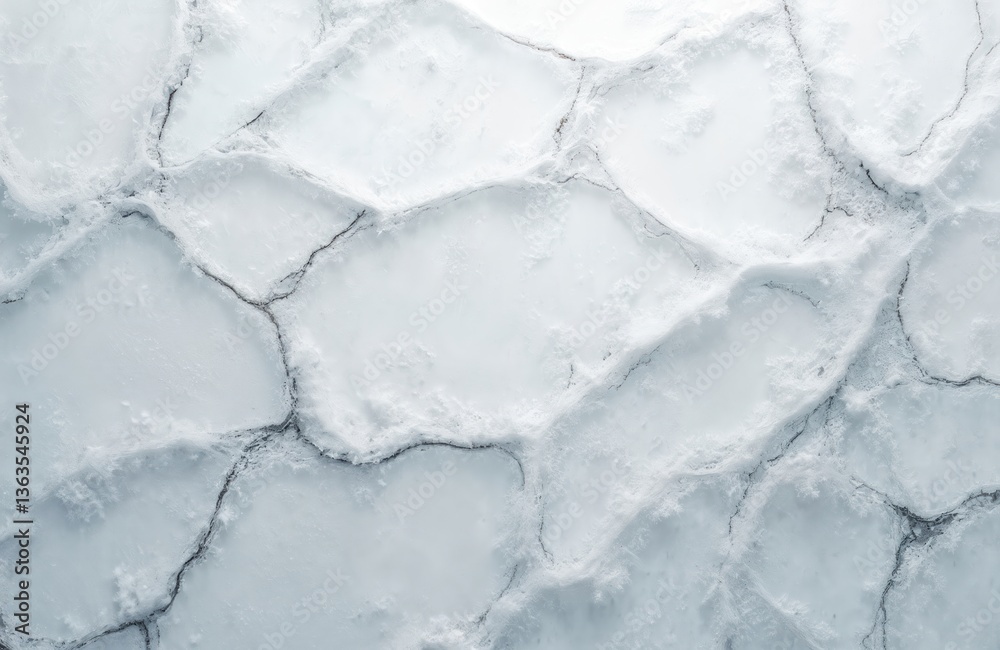 Poster abstract ice texture with cracks, lines. surface of frozen water, winter theme. ice with cracks, lin