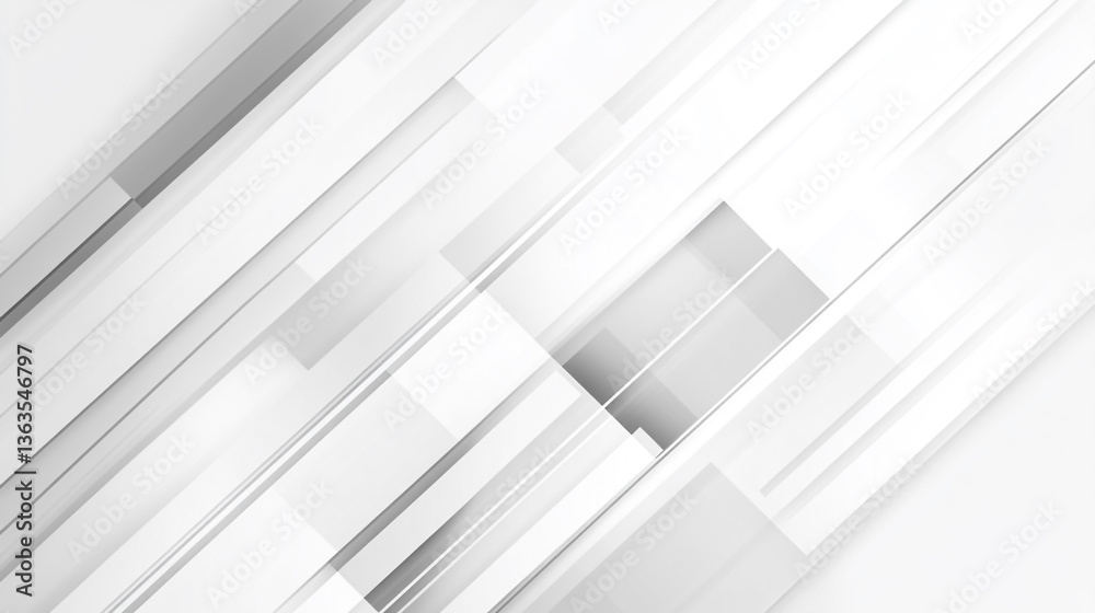 Poster abstract white and gray background with diagonal lines and geometric shapes for modern design use